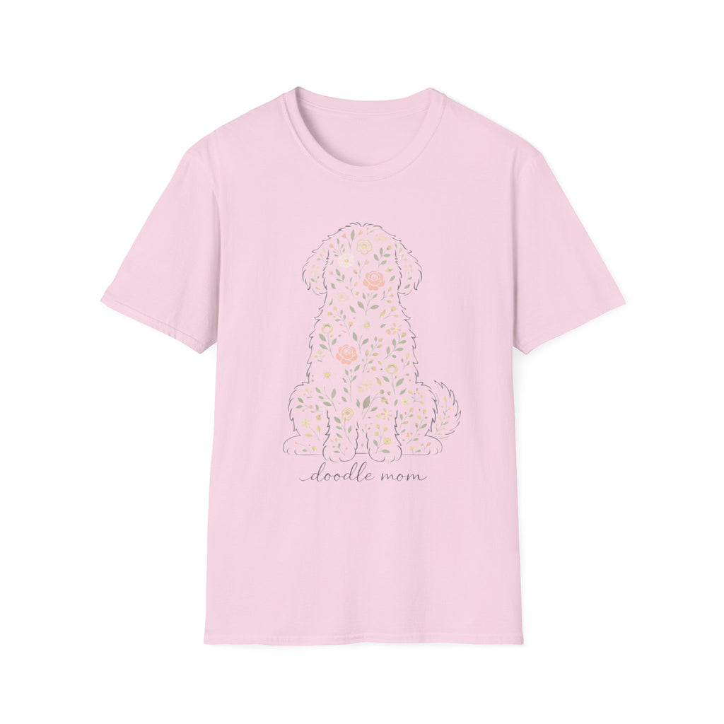 Floral Doodle Mom Silhouette T-Shirt