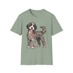 Standing Floral Bernedoodle T-Shirt
