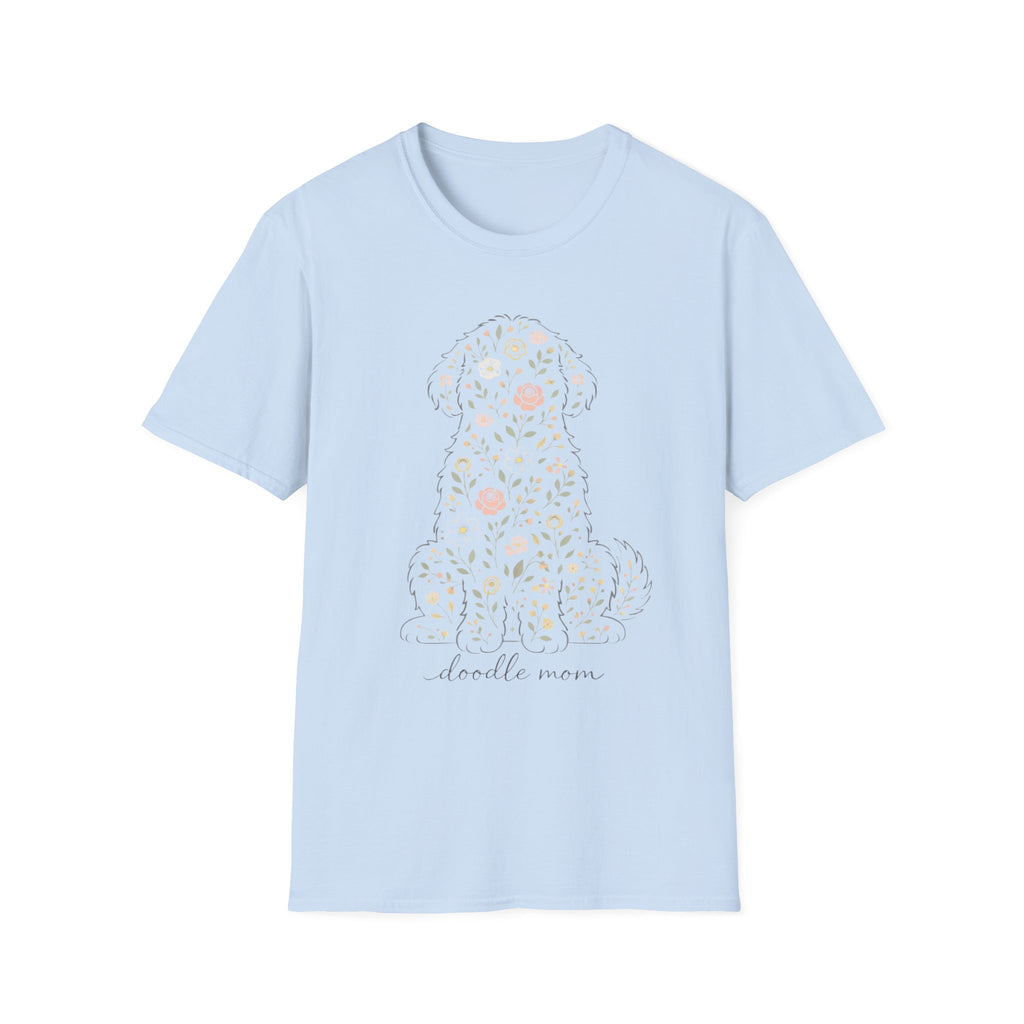 Floral Doodle Mom Silhouette T-Shirt