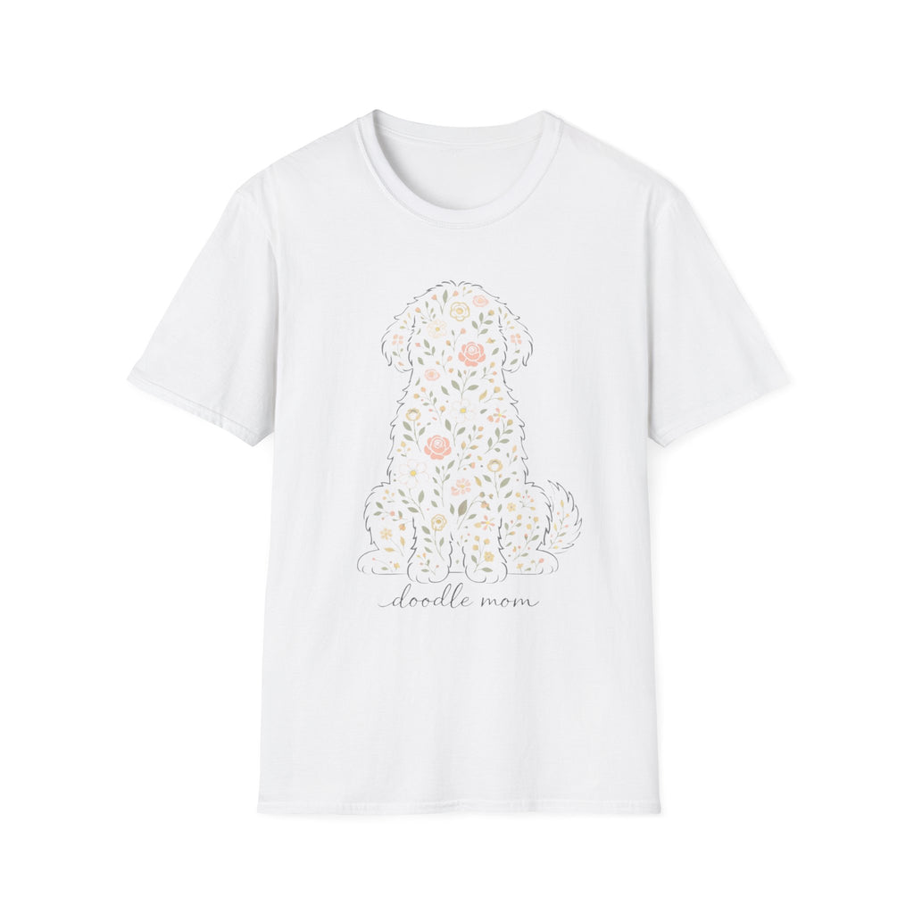 Floral Doodle Mom Silhouette T-Shirt