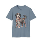 Standing Floral Bernedoodle T-Shirt