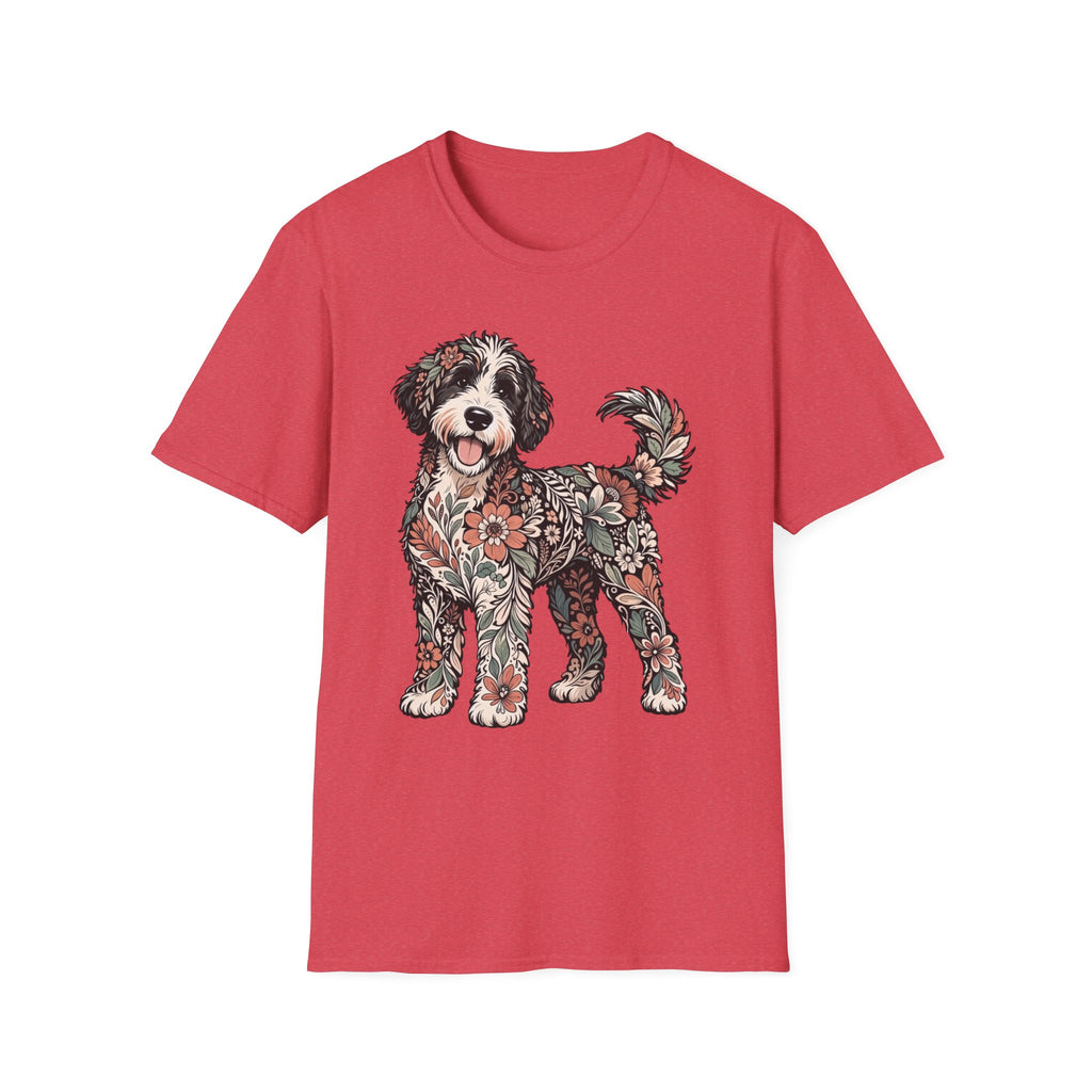 Standing Floral Bernedoodle T-Shirt