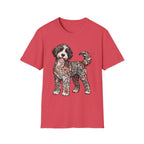 Standing Floral Bernedoodle T-Shirt