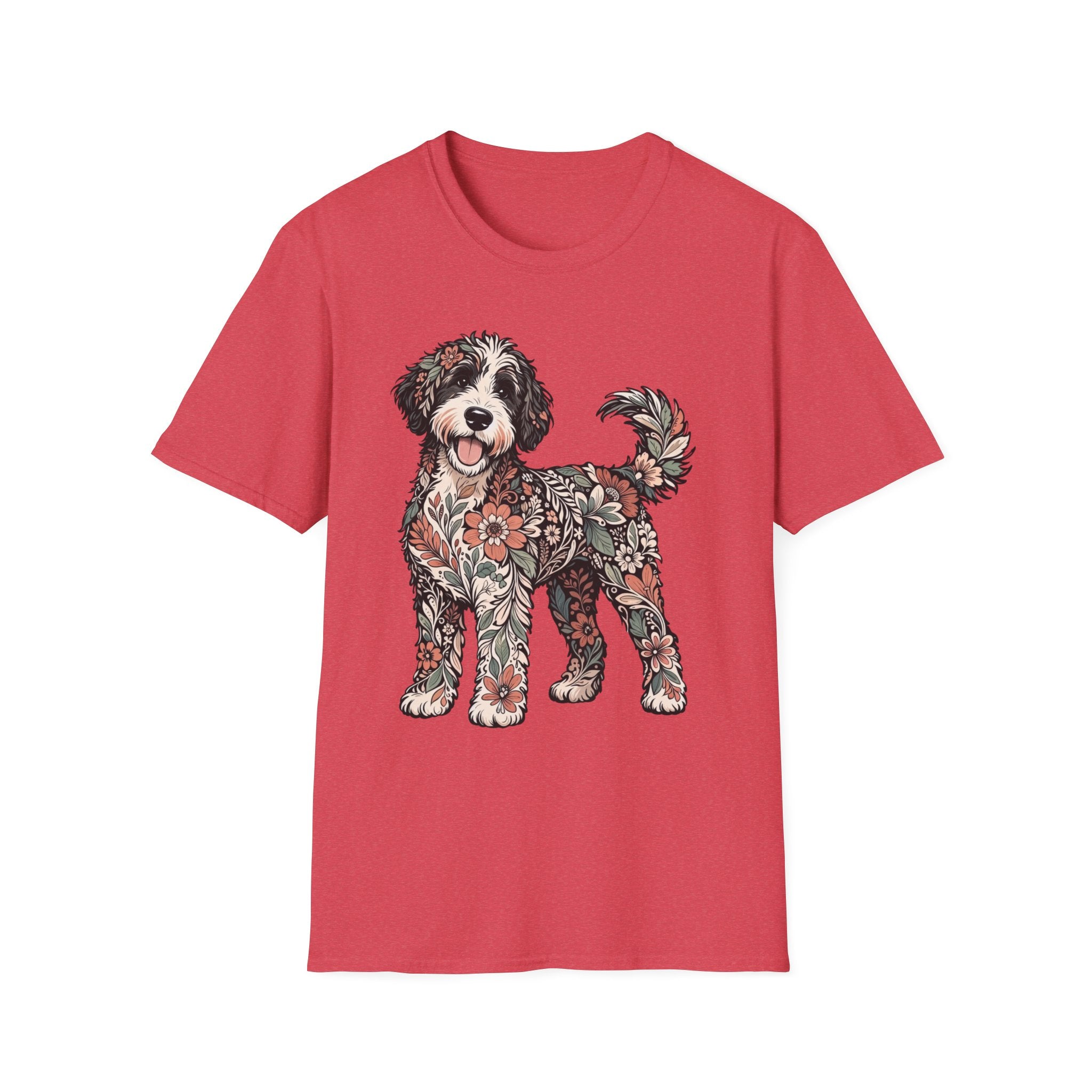 Standing Floral Bernedoodle T-Shirt
