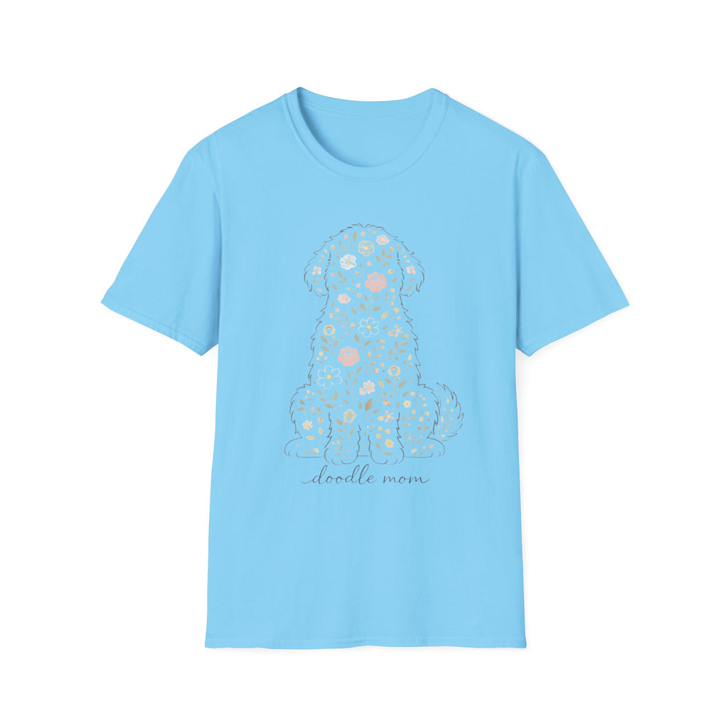 Floral Doodle Mom Silhouette T-Shirt