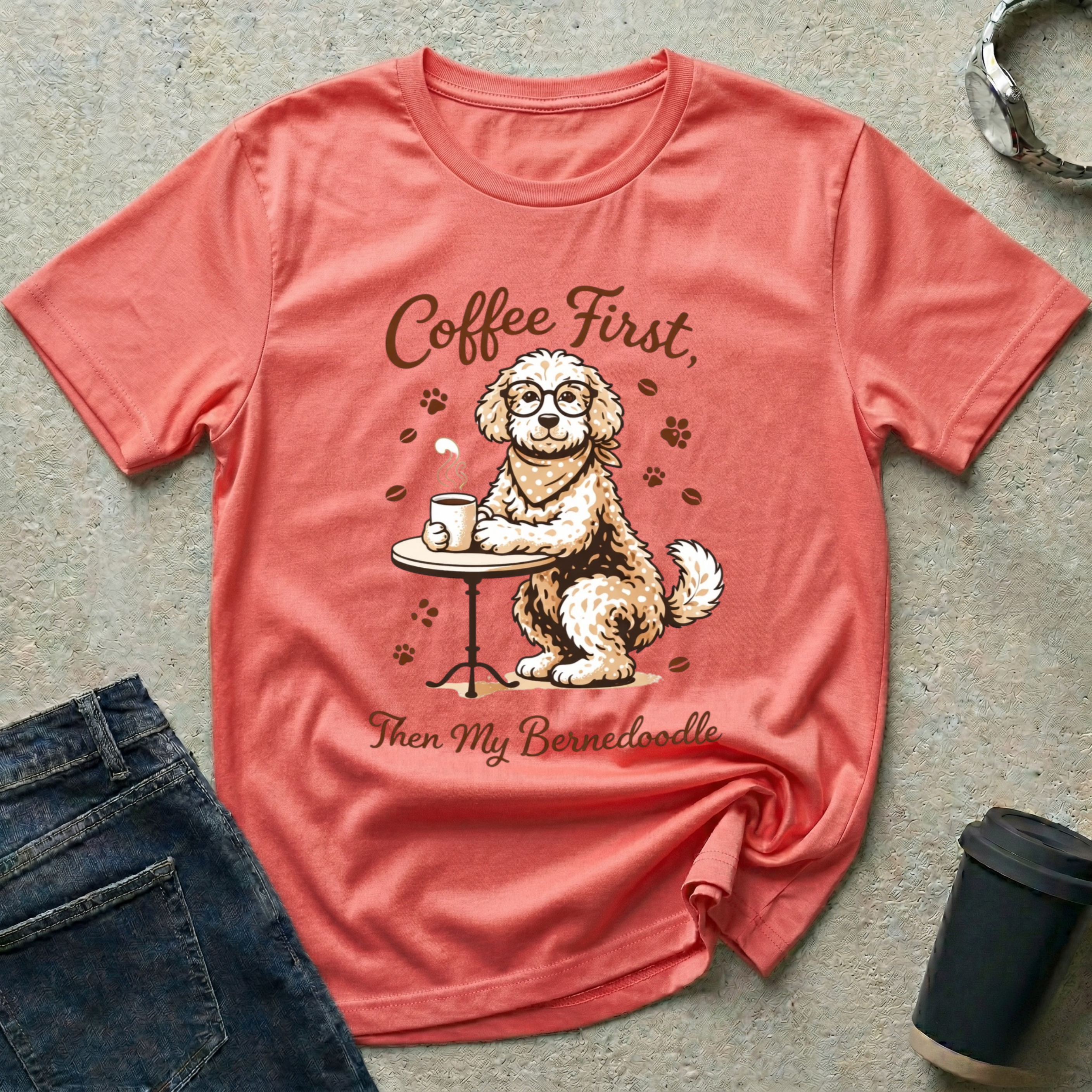 Coffee First, Then My Bernedoodle T-Shirt