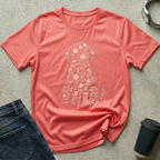 Floral Dog Silhouette T-Shirt