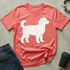 Floral Standing Doodle Mom Silhouette T-Shirt