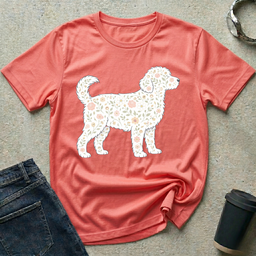 Floral Standing Doodle Silhouette T-Shirt