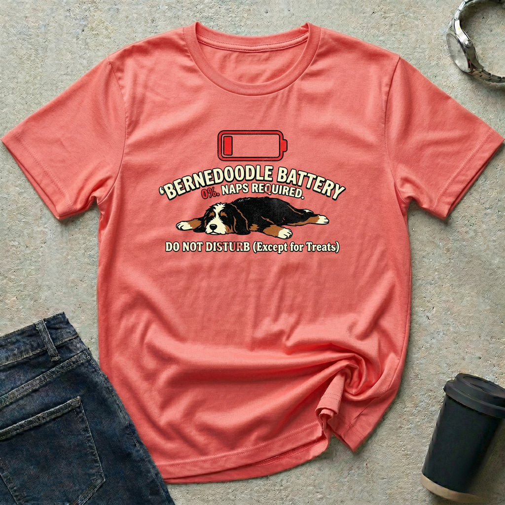 Bernedoodle Low Battery T-Shirt