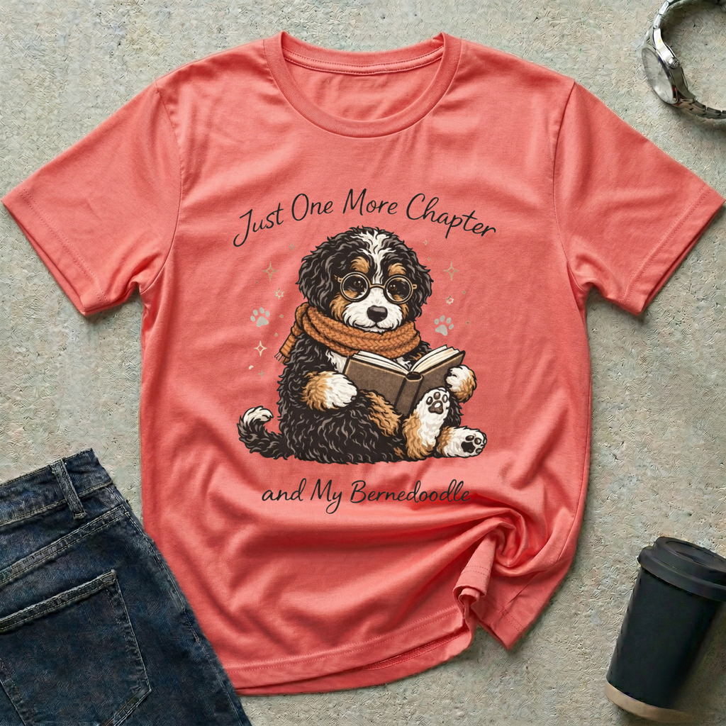 Just One More Chapter - Bernedoodle T-Shirt