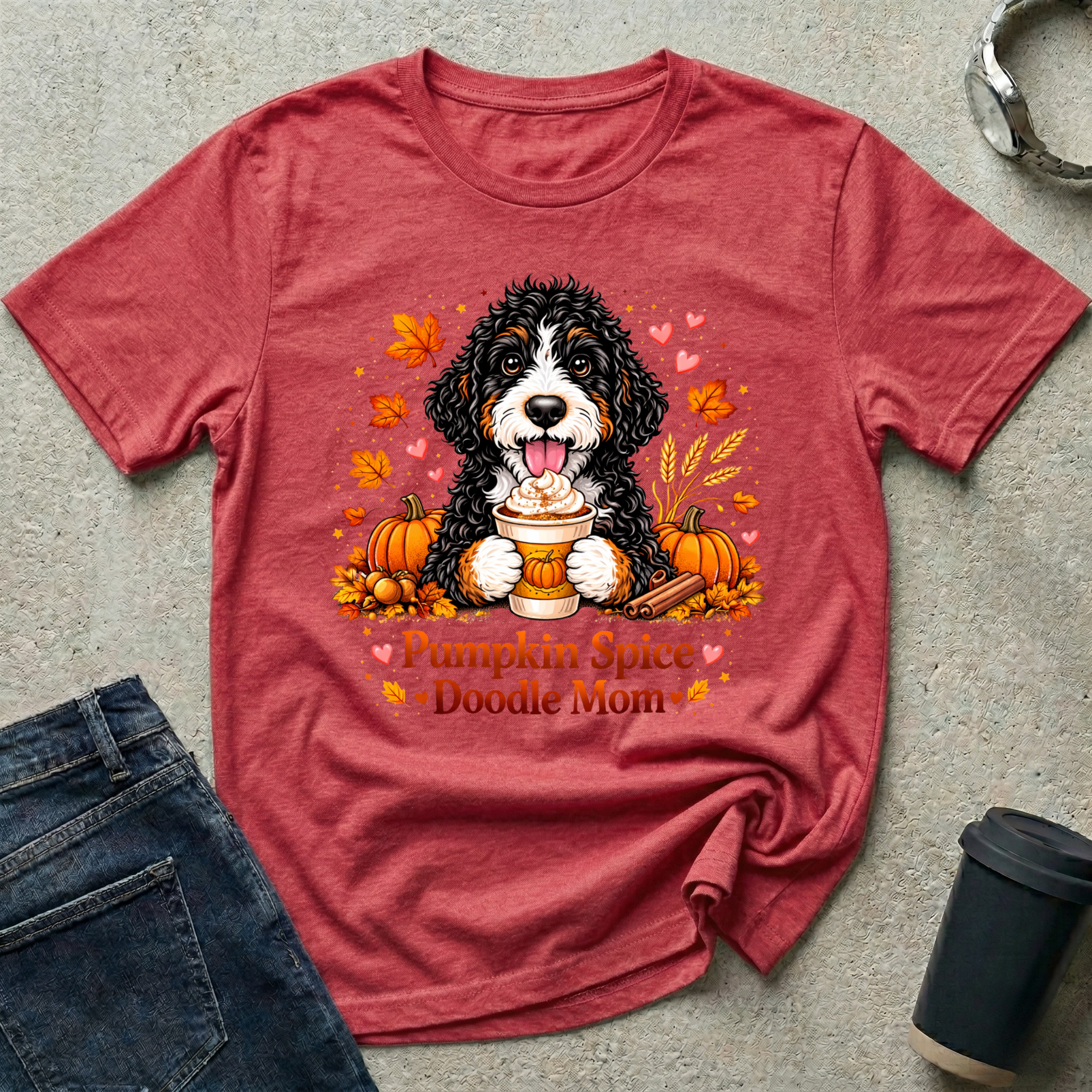 Pumpkin Spice Doodle Mom T-Shirt