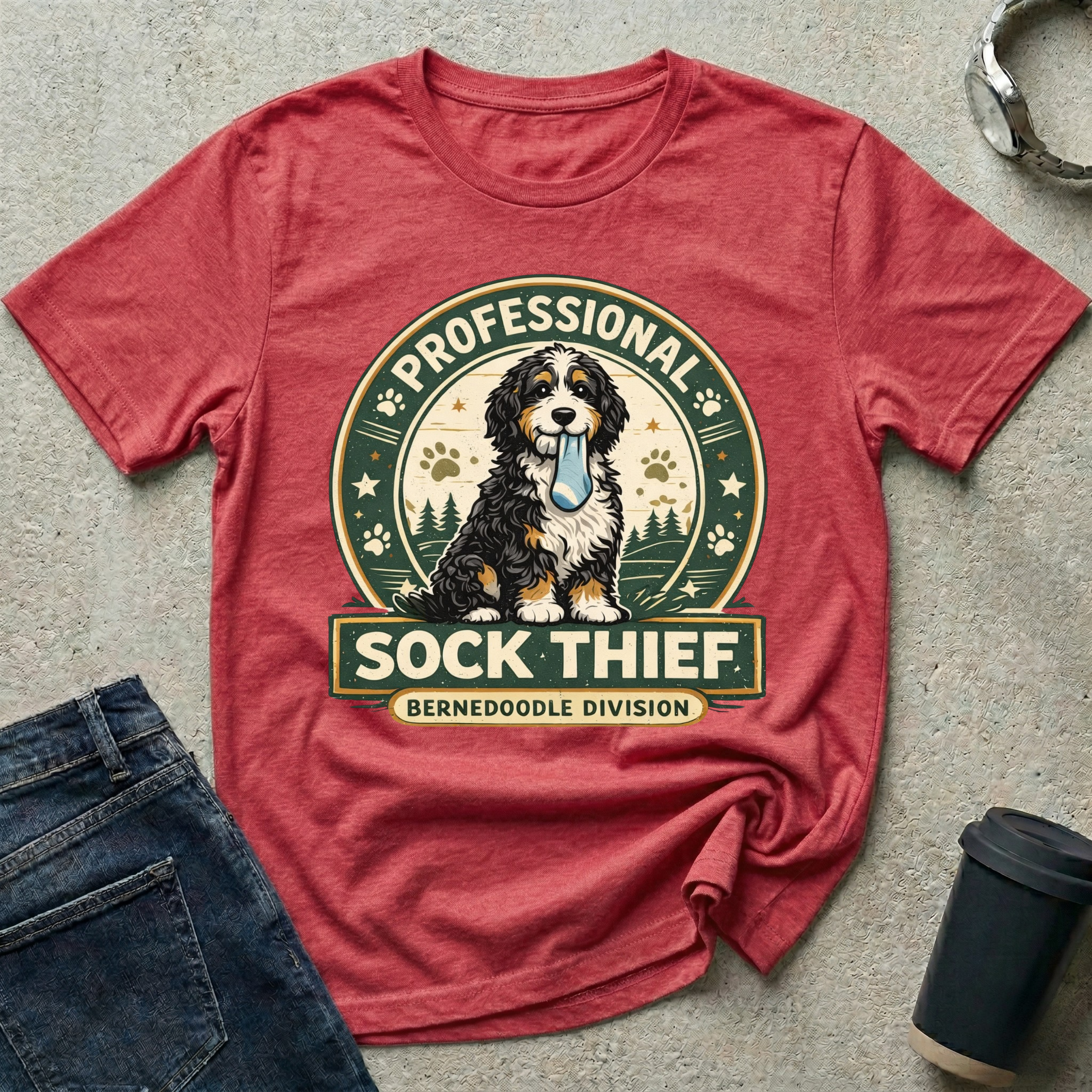 Professional Sock Thief Badge T-Shirt