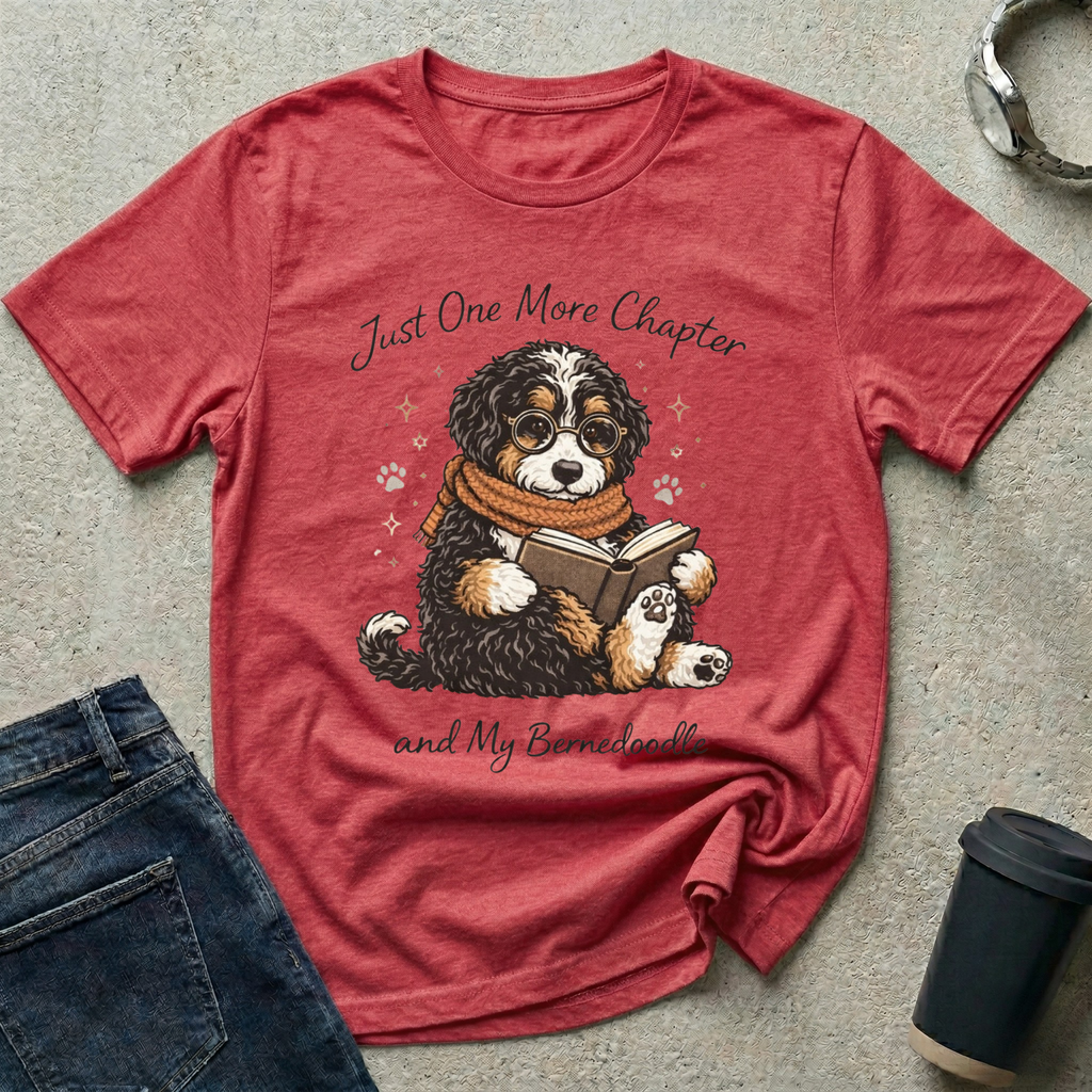 Just One More Chapter - Bernedoodle T-Shirt