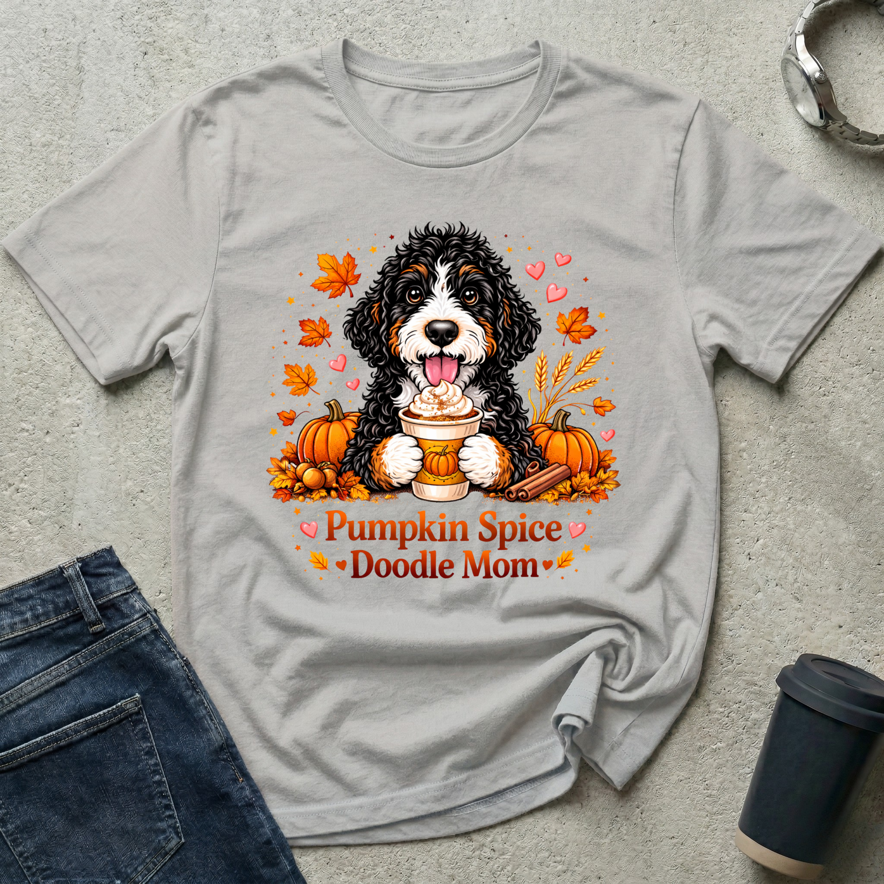 Pumpkin Spice Doodle Mom T-Shirt