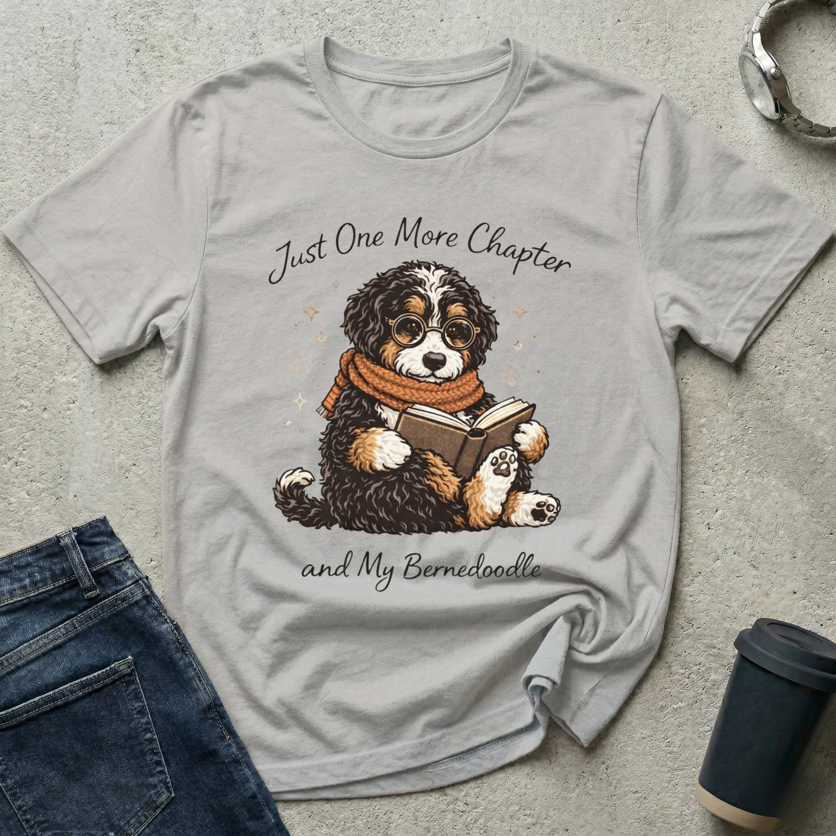 Just One More Chapter - Bernedoodle T-Shirt