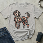 Standing Floral Bernedoodle T-Shirt