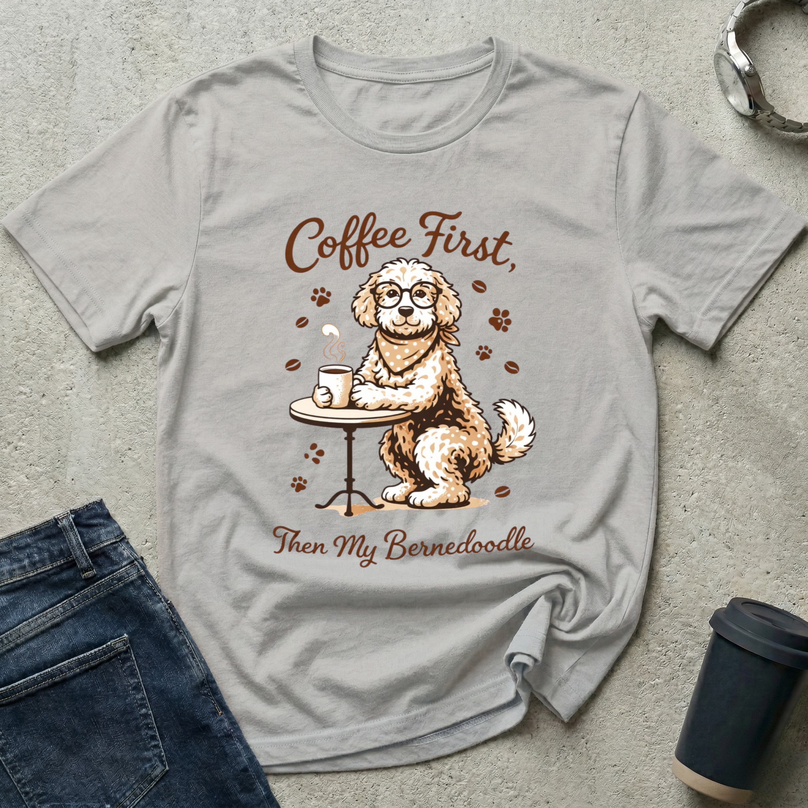 Coffee First, Then My Bernedoodle T-Shirt