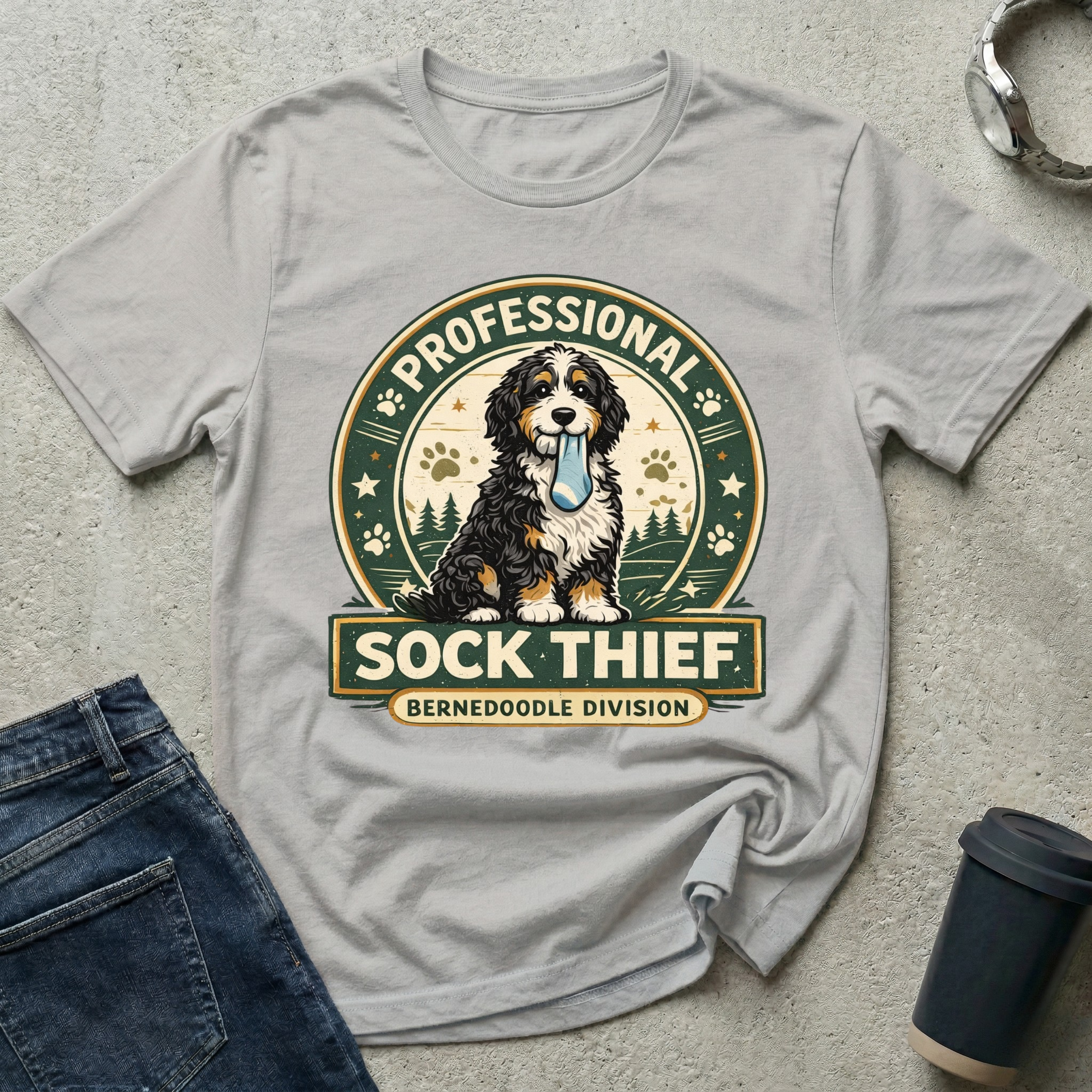 Professional Sock Thief Badge T-Shirt