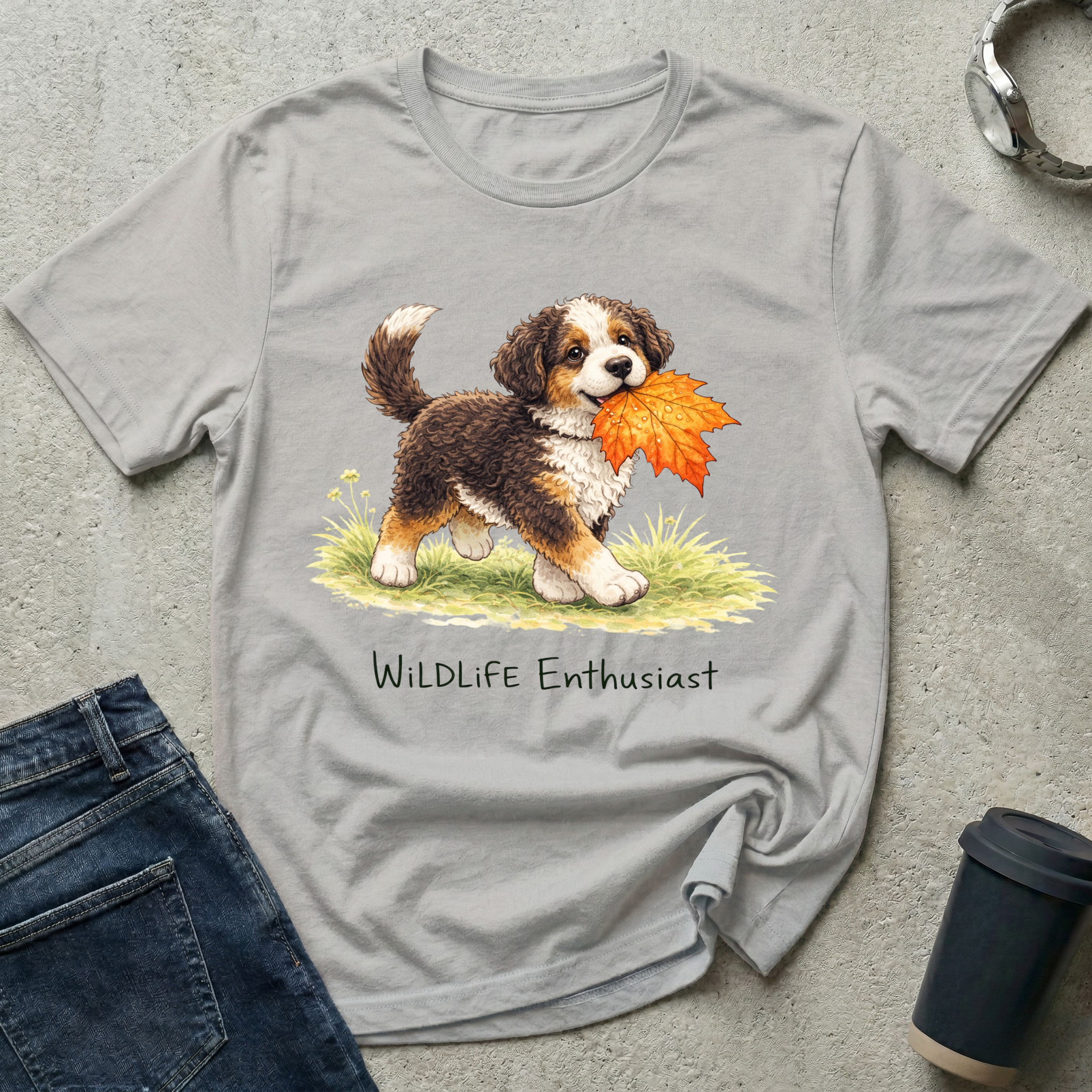 Wildlife Enthusiast Leaf T-Shirt