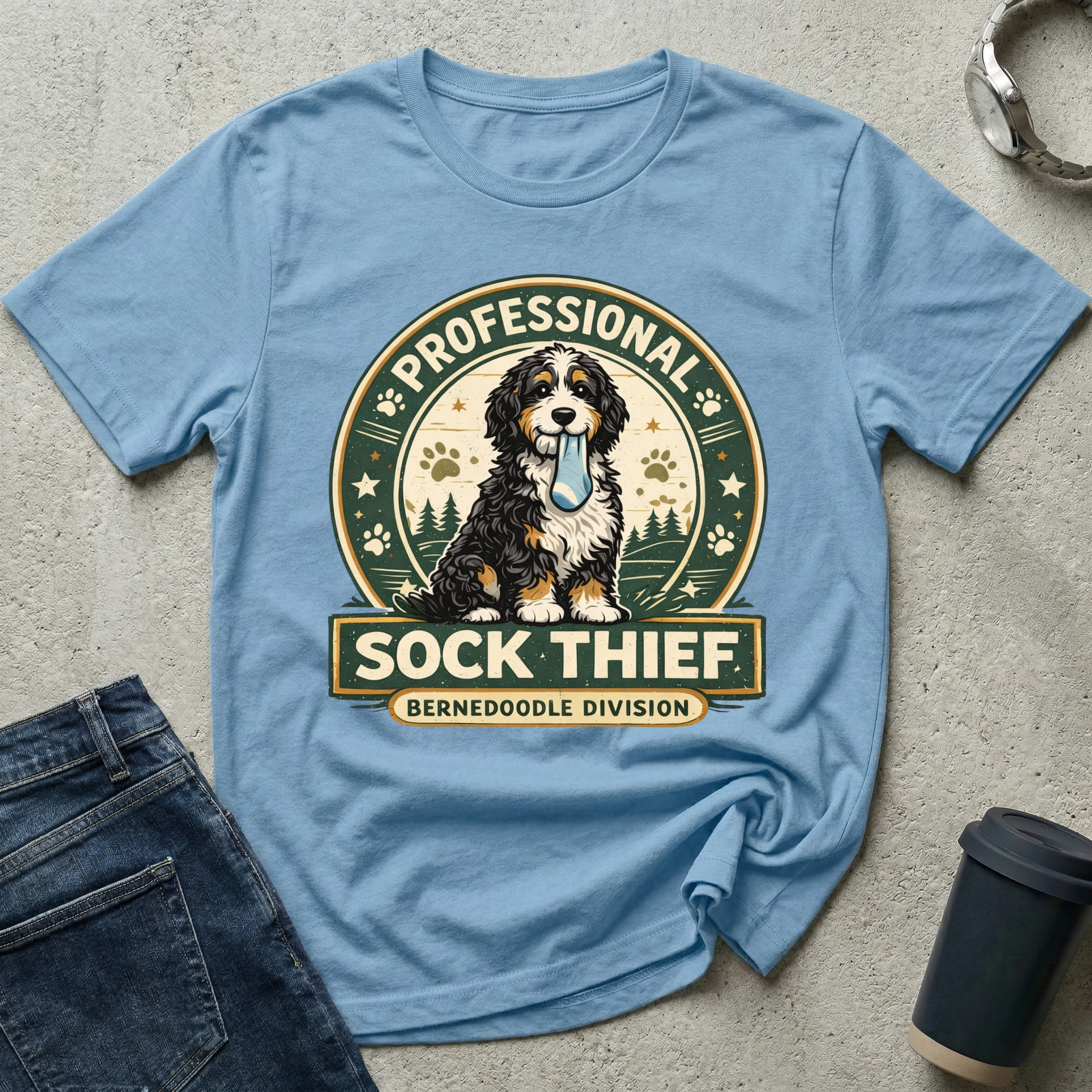 Professional Sock Thief Badge T-Shirt