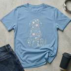 Floral Dog Silhouette T-Shirt