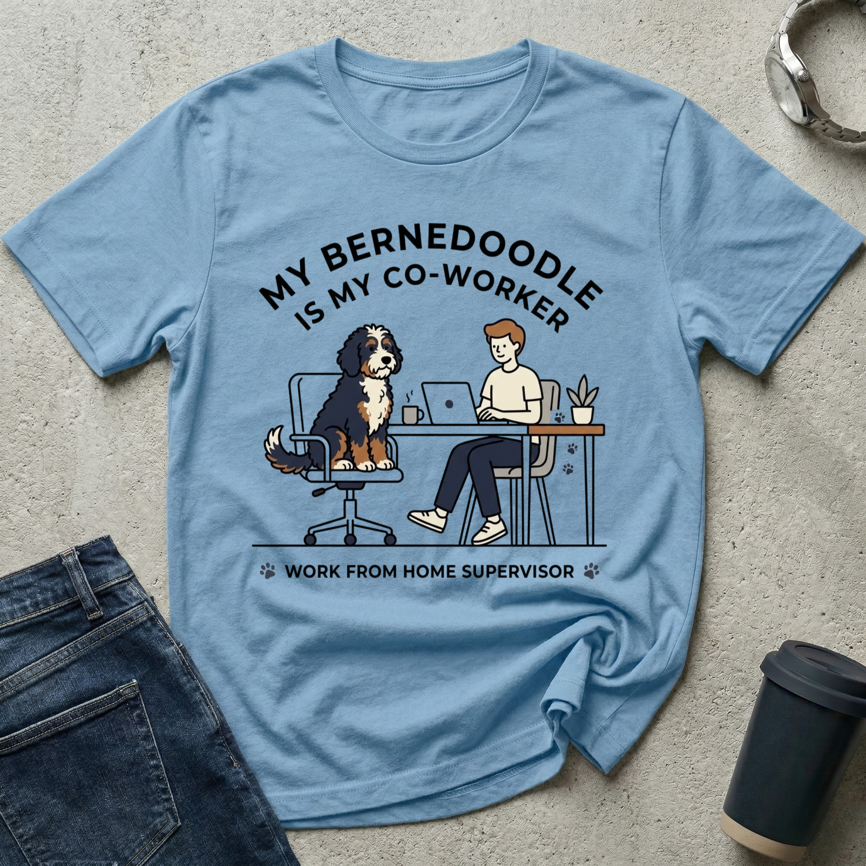 My Bernedoodle Is My Co-Worker T-Shirt