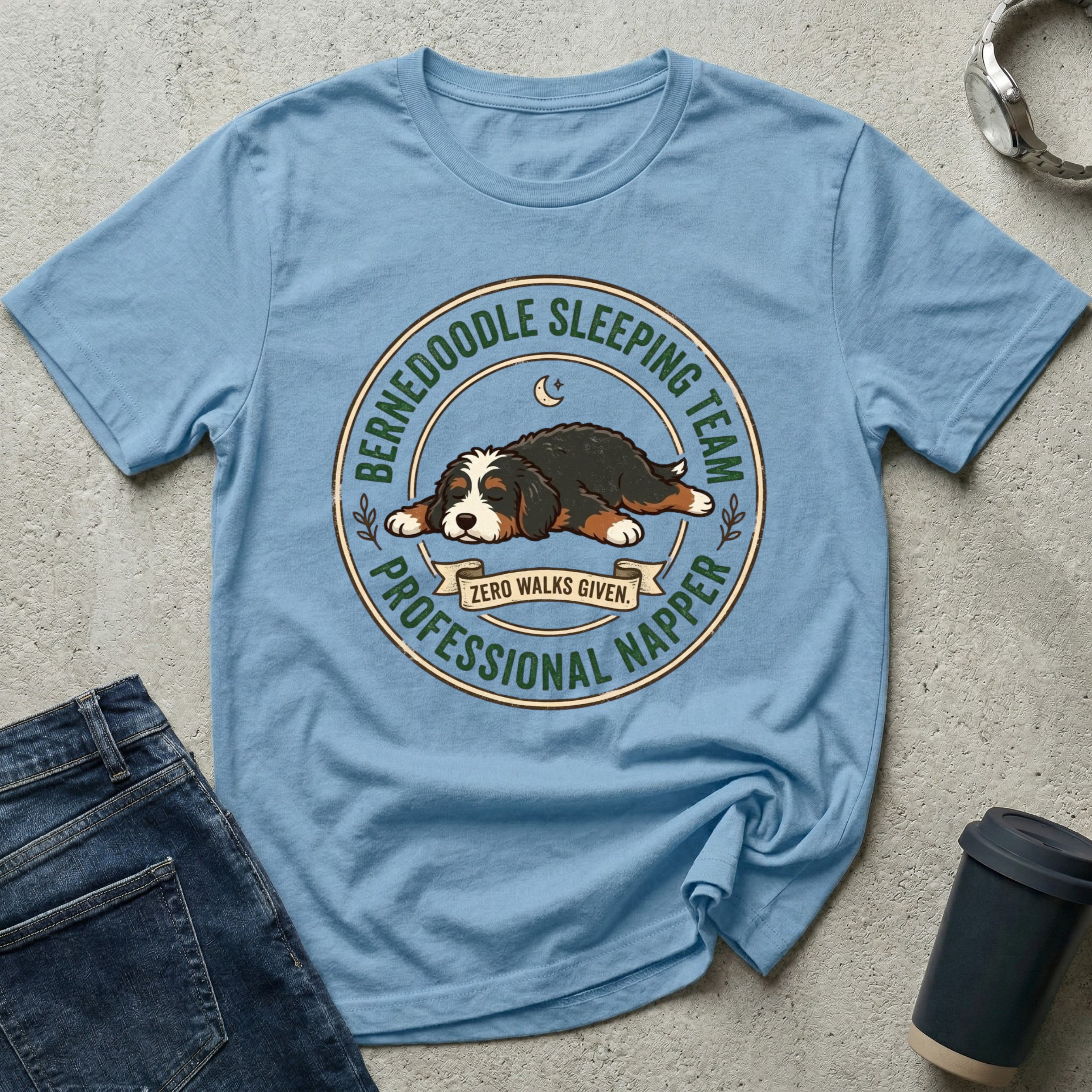 Bernedoodle Sleeping Team T-Shirt
