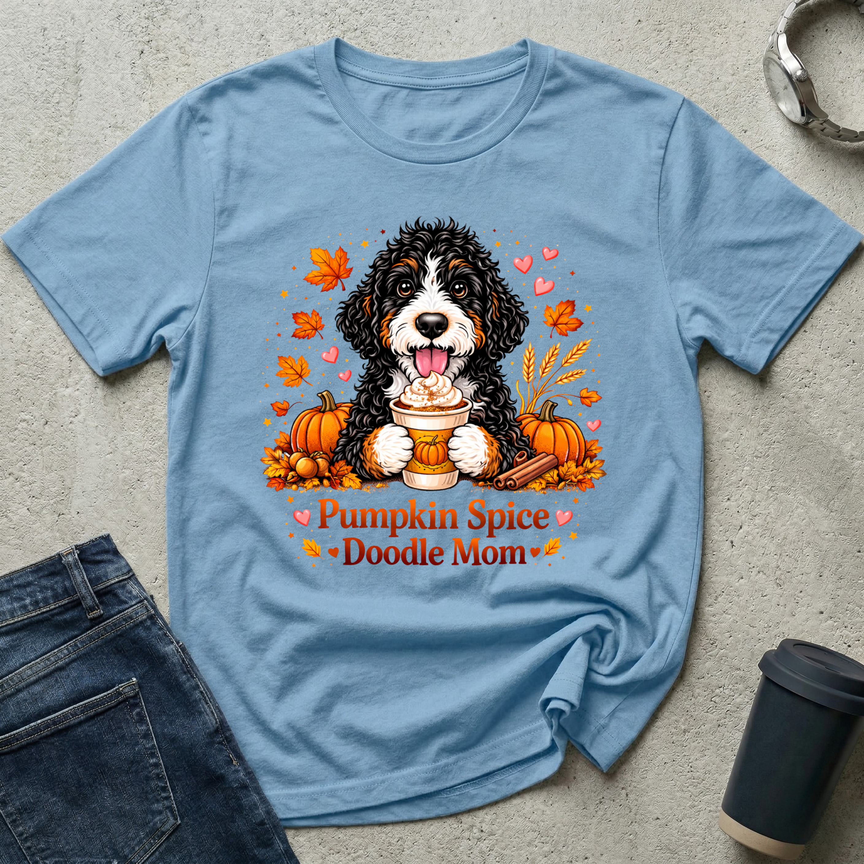 Pumpkin Spice Doodle Mom T-Shirt