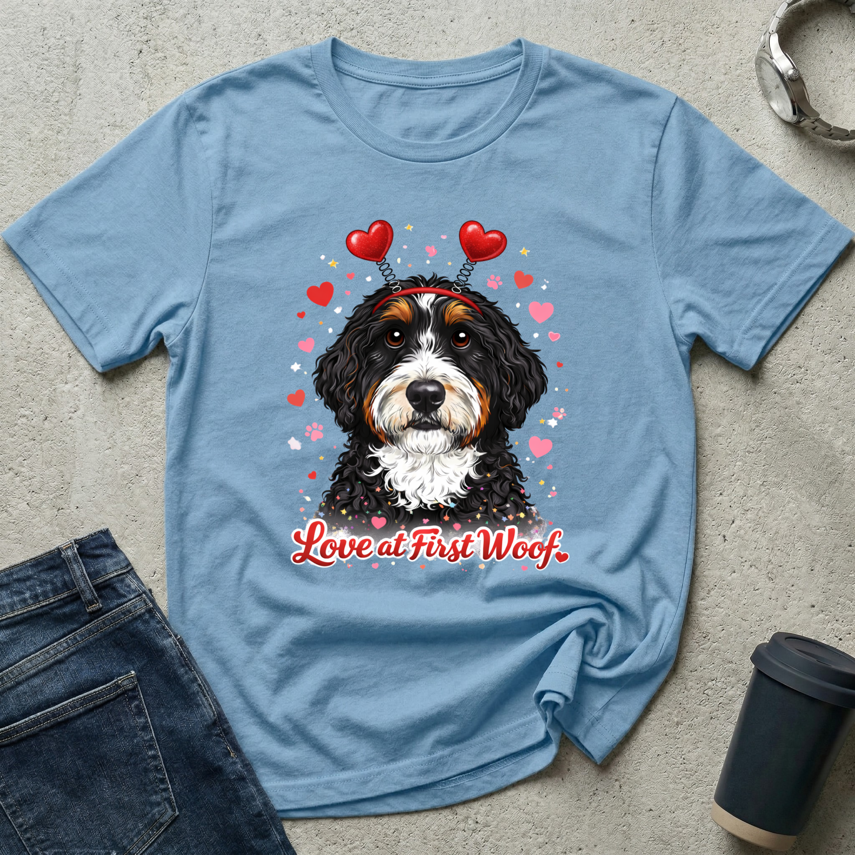 V-Day Love at First Woof T-Shirt
