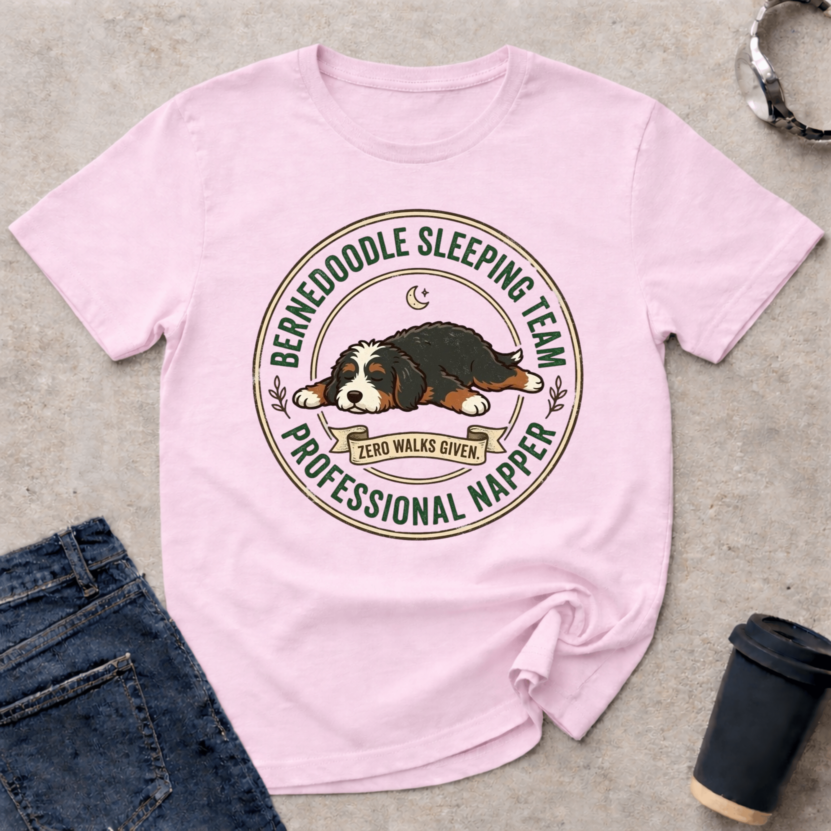 Bernedoodle Sleeping Team T-Shirt
