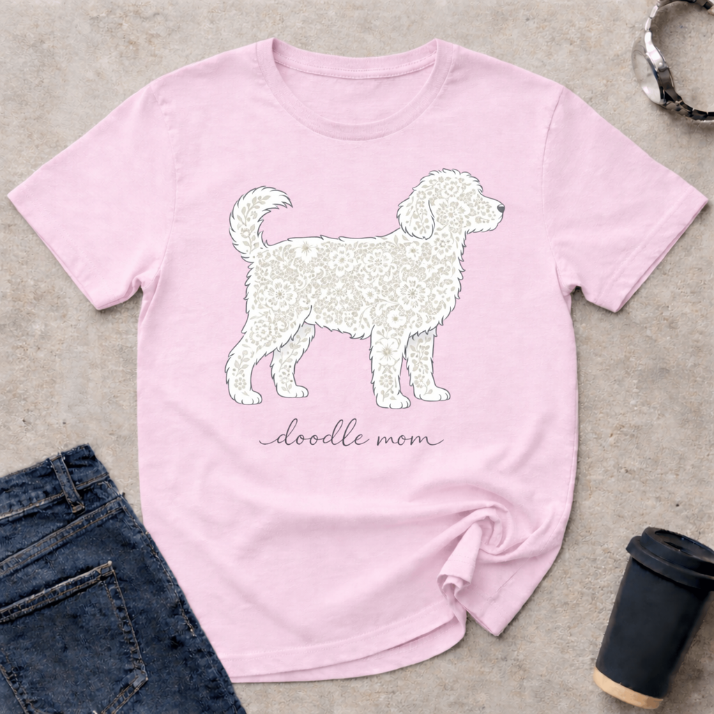 Lace Standing Doodle Silhouette T-Shirt