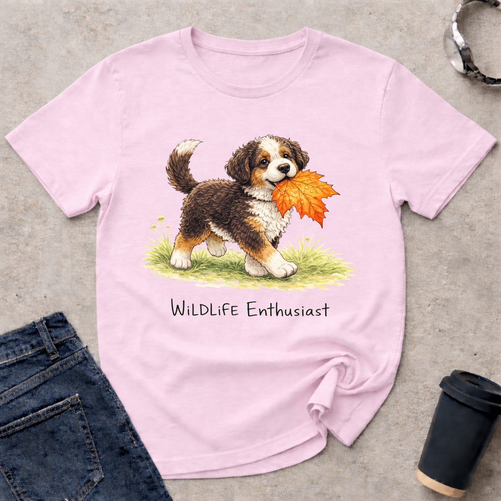 Wildlife Enthusiast Leaf T-Shirt
