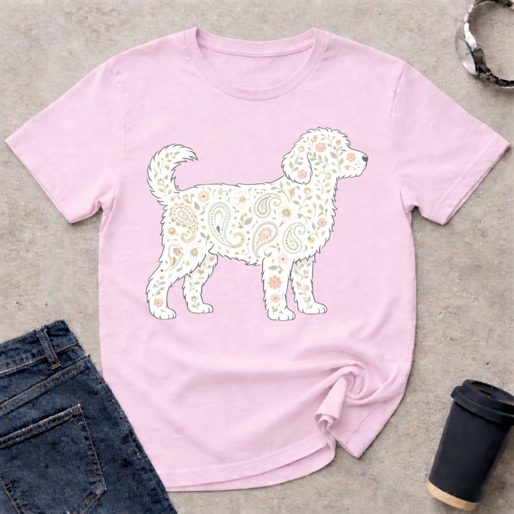 Paisley Standing Doodle Silhouette T-Shirt