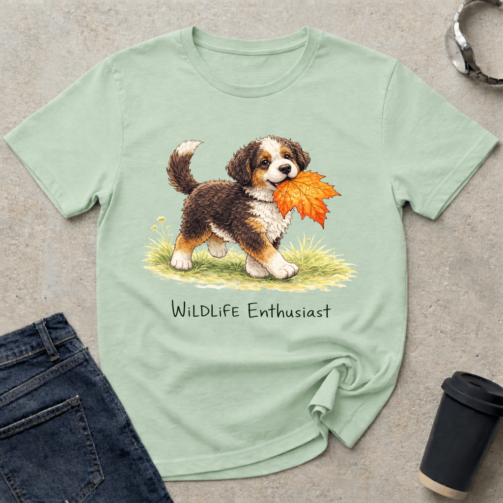 Wildlife Enthusiast Leaf T-Shirt