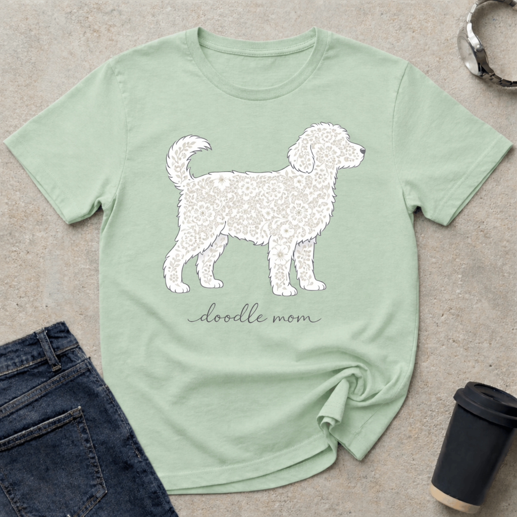 Lace Standing Doodle Silhouette T-Shirt