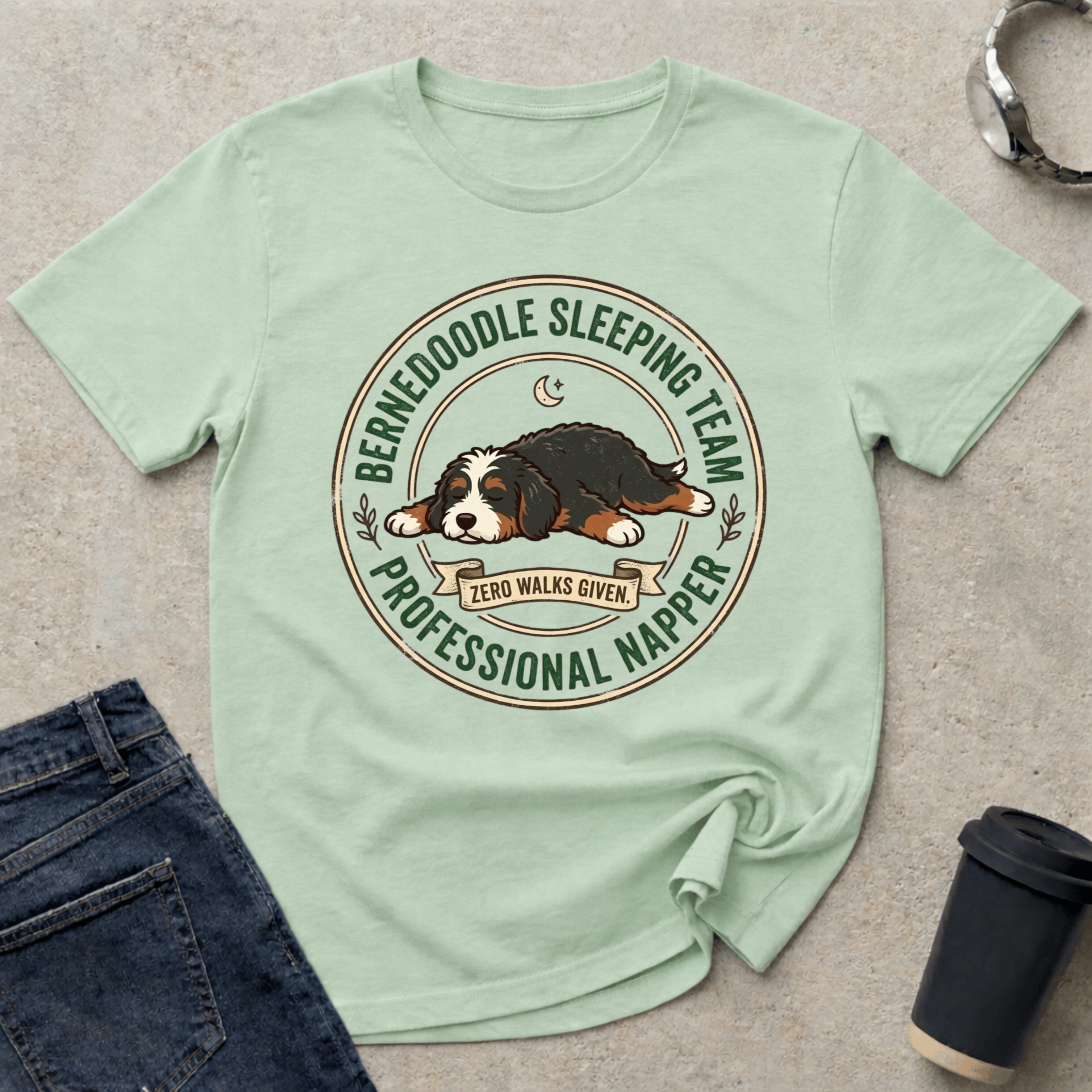 Bernedoodle Sleeping Team T-Shirt