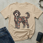 Standing Floral Bernedoodle T-Shirt