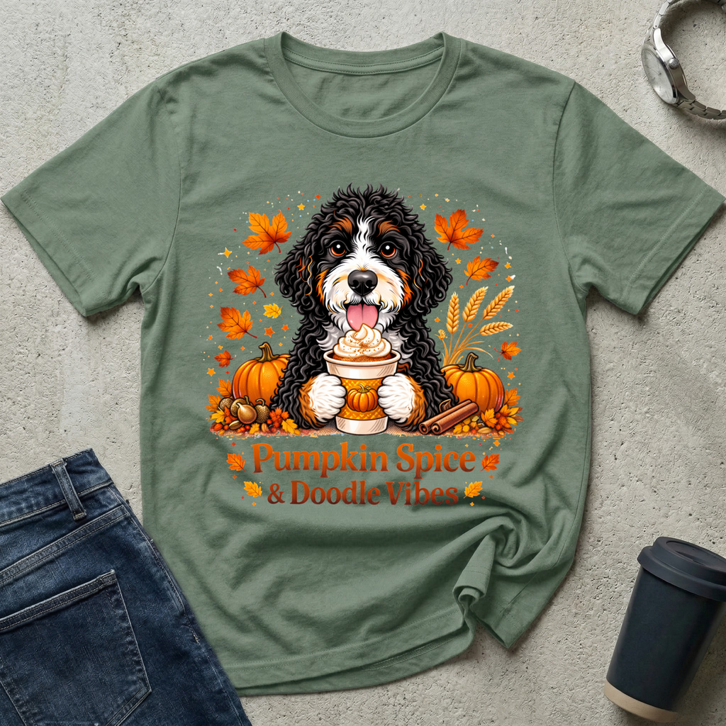 Pumpkin Spice & Doodle Vibes T-Shirt