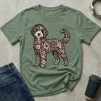Standing Floral Bernedoodle T-Shirt