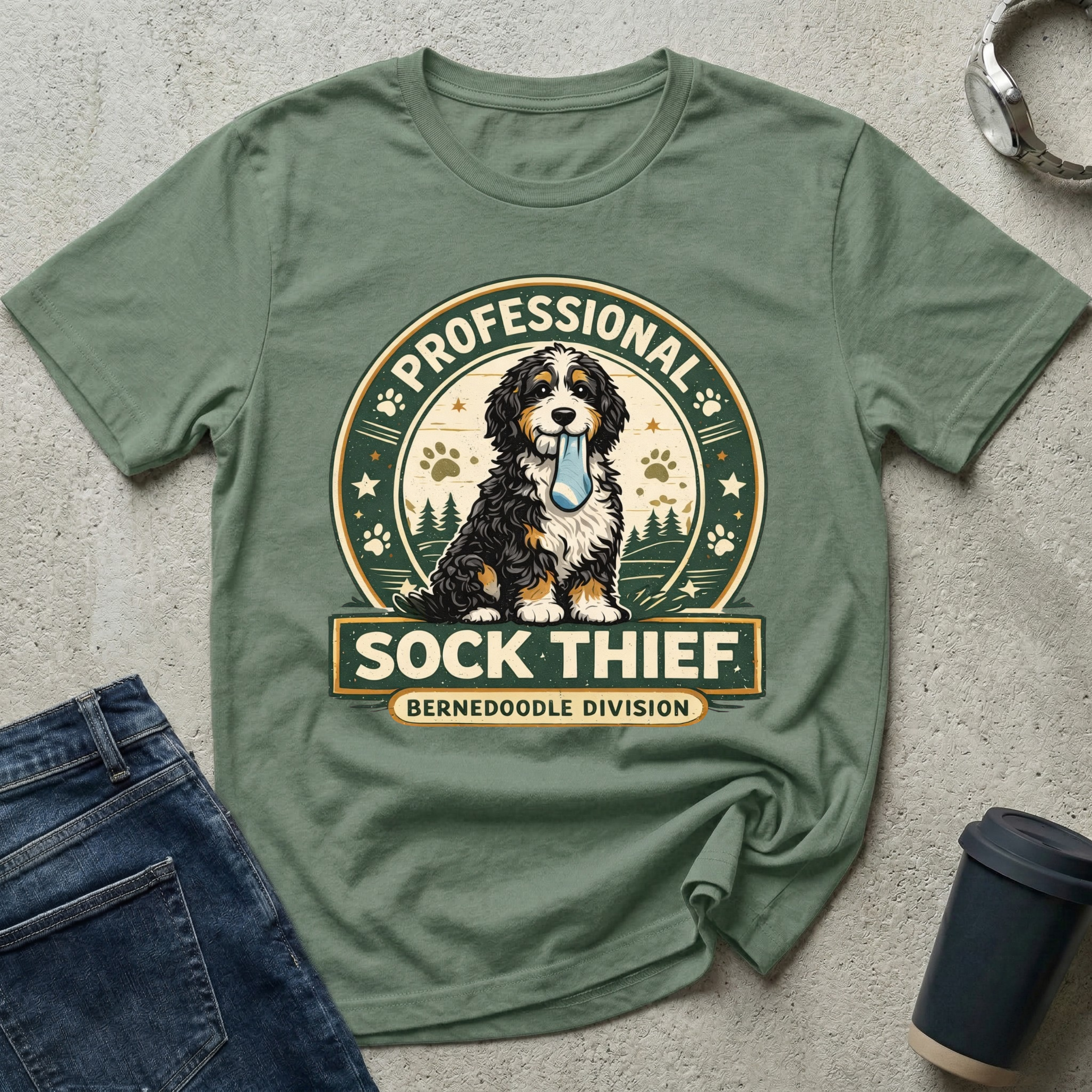 Professional Sock Thief Badge T-Shirt