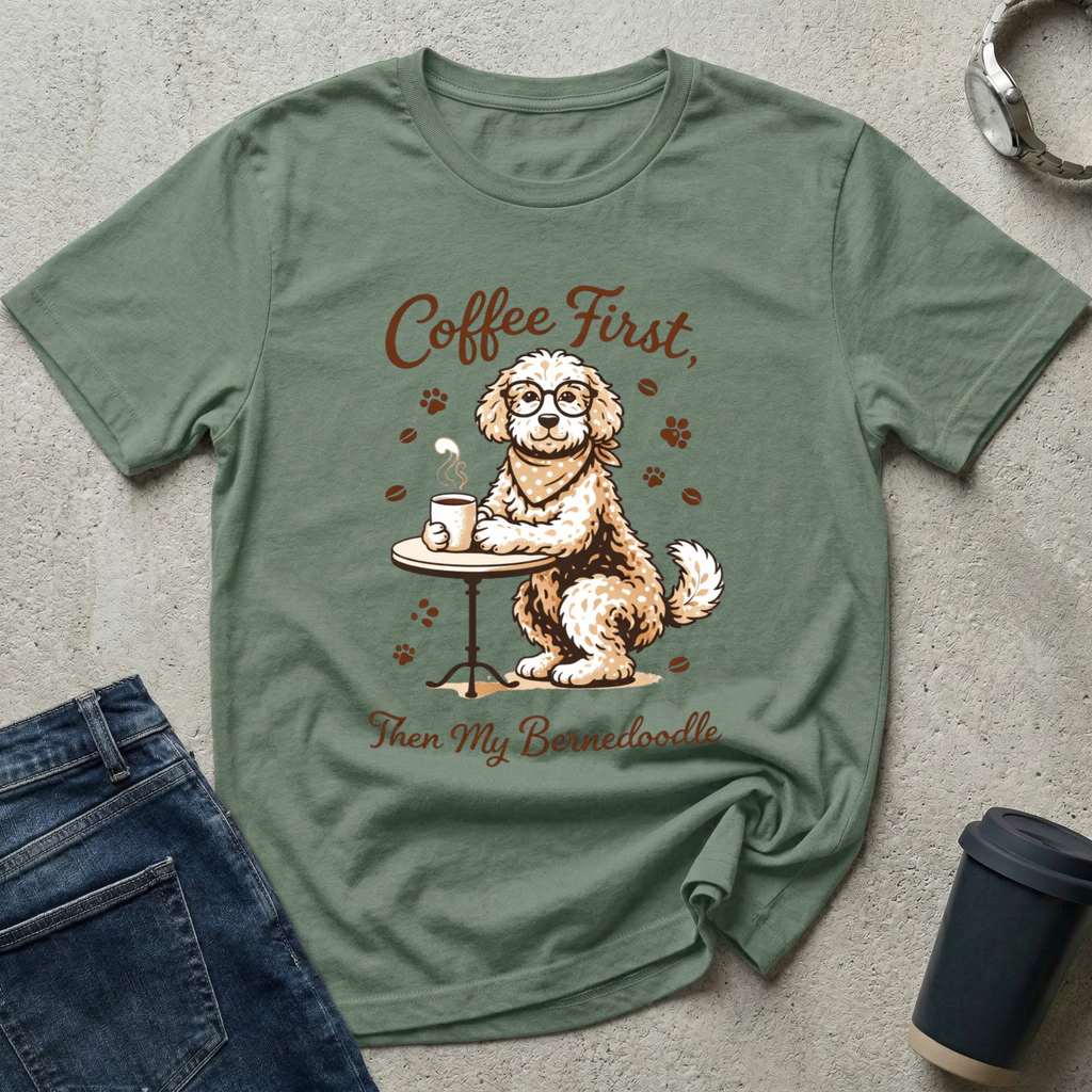 Coffee First, Then My Bernedoodle T-Shirt