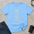 Floral Dog Silhouette T-Shirt