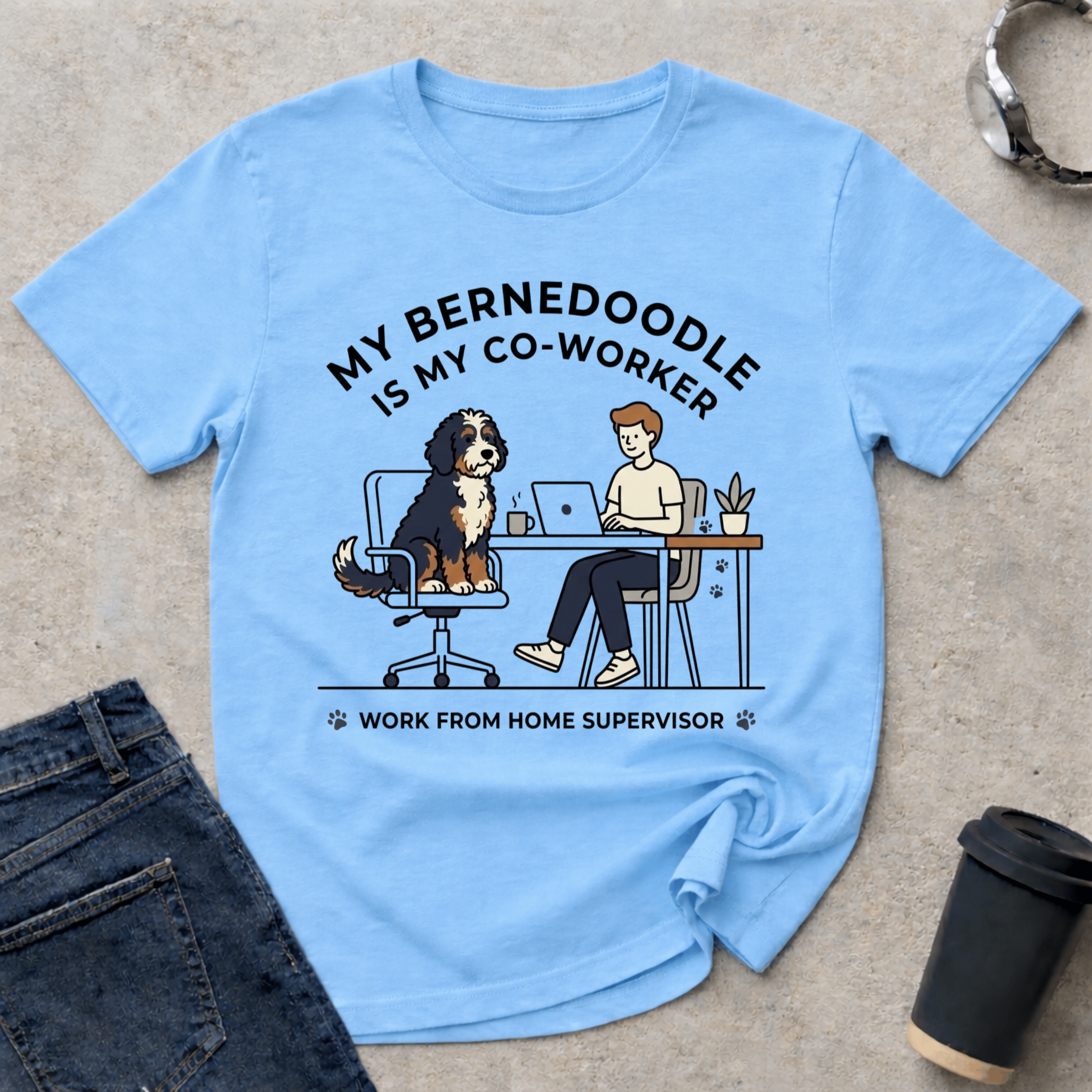My Bernedoodle Is My Co-Worker T-Shirt