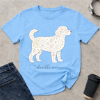 Paisley Standing Doodle Mom Silhouette T-Shirt