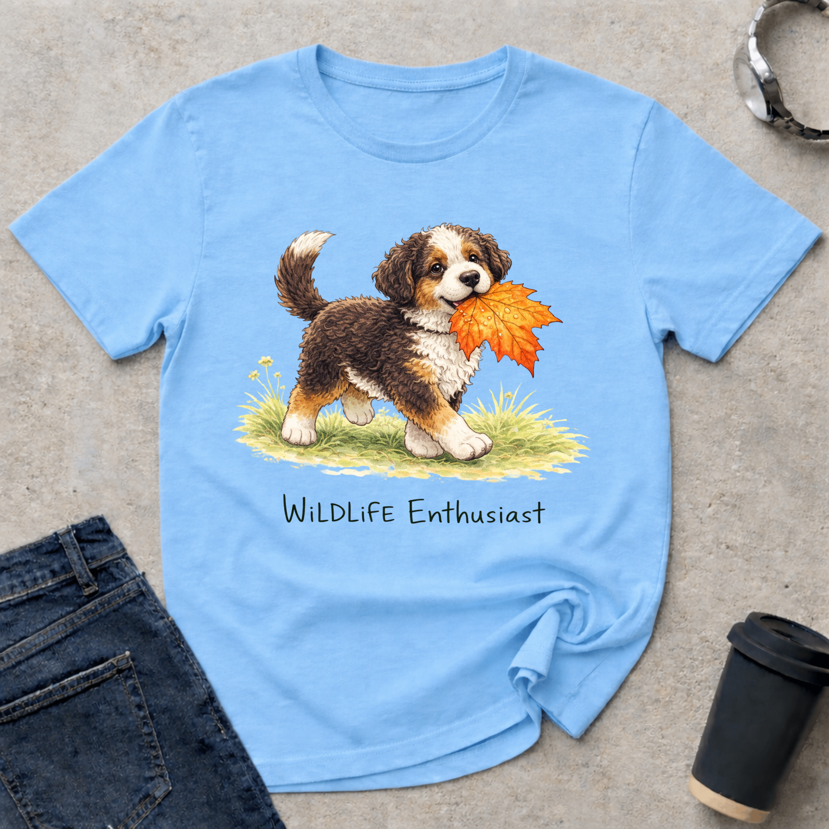 Wildlife Enthusiast Leaf T-Shirt