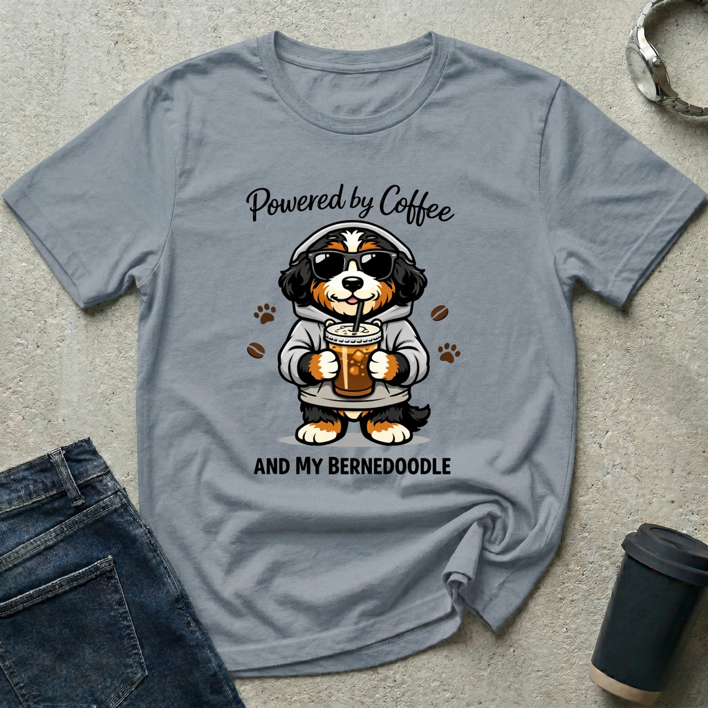 Powered by Coffee and My Bernedoodle T-Shirt