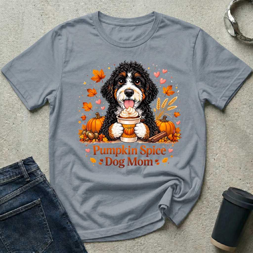 Pumpkin Spice Dog Mom T-Shirt