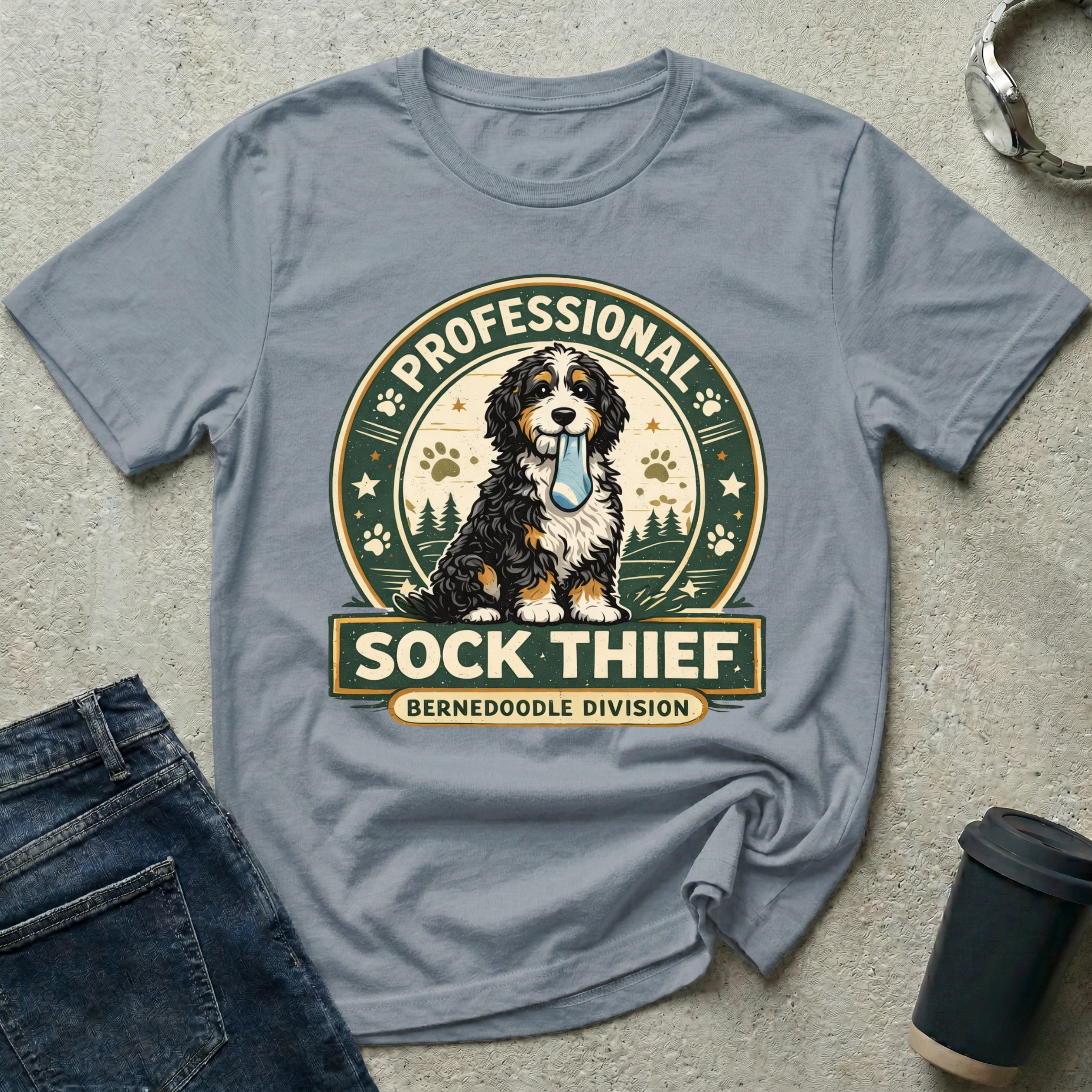 Professional Sock Thief Badge T-Shirt