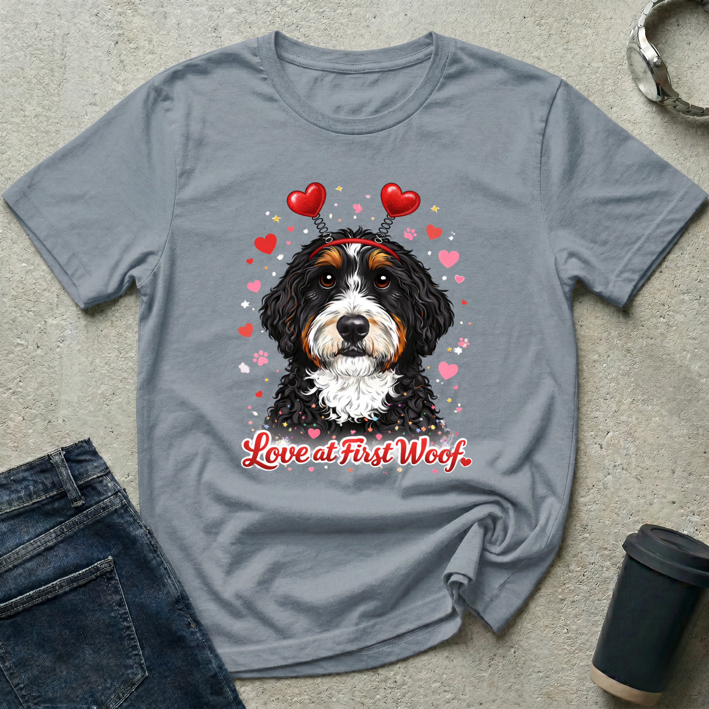 V-Day Love at First Woof T-Shirt